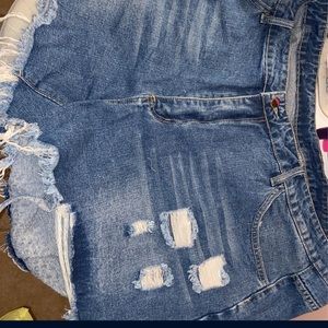 SHEIN distressed shorts